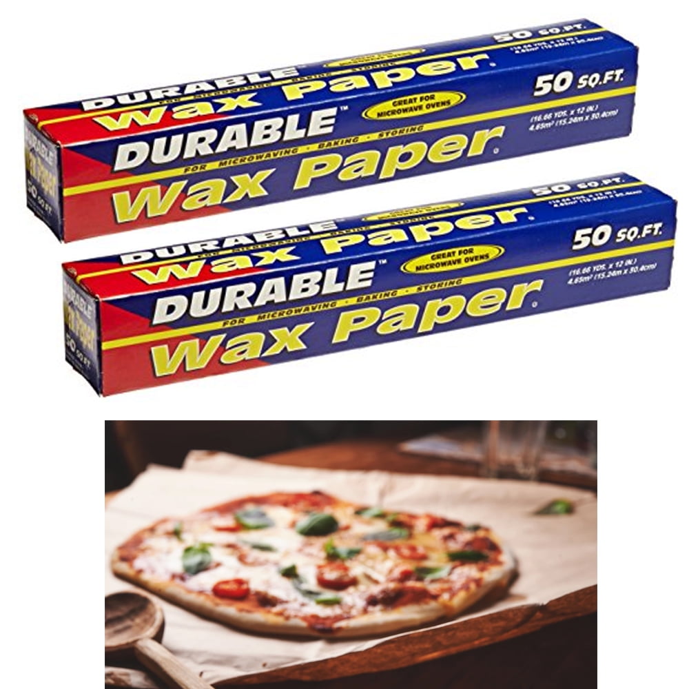 2 Rolls Wax Paper Nonstick Baking Pan Liner Oven Cooking Burgers Pizza 12’X50Ft