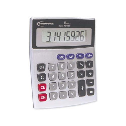 15927 Desktop Calculator Dual Power, 8-Digit LCD Display