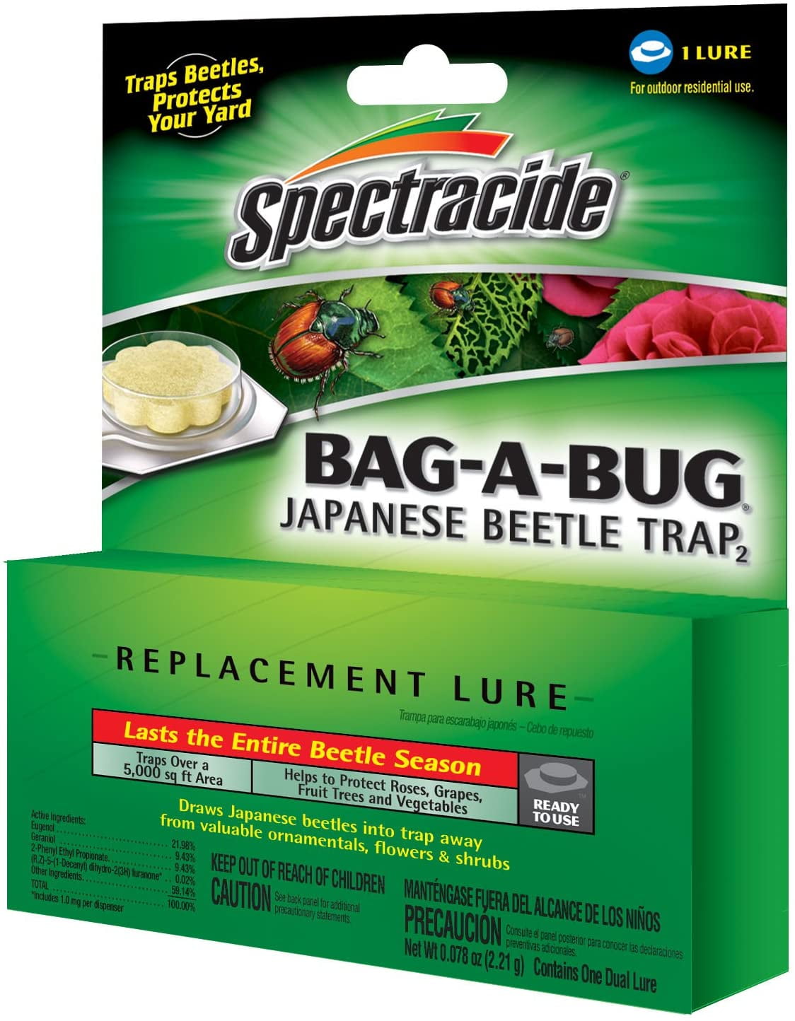 2 Pack SPECTRACIDE JAPANESE BEETLE TRAP BAG A BUG REPLACEMENT LURE BAIT 6541692