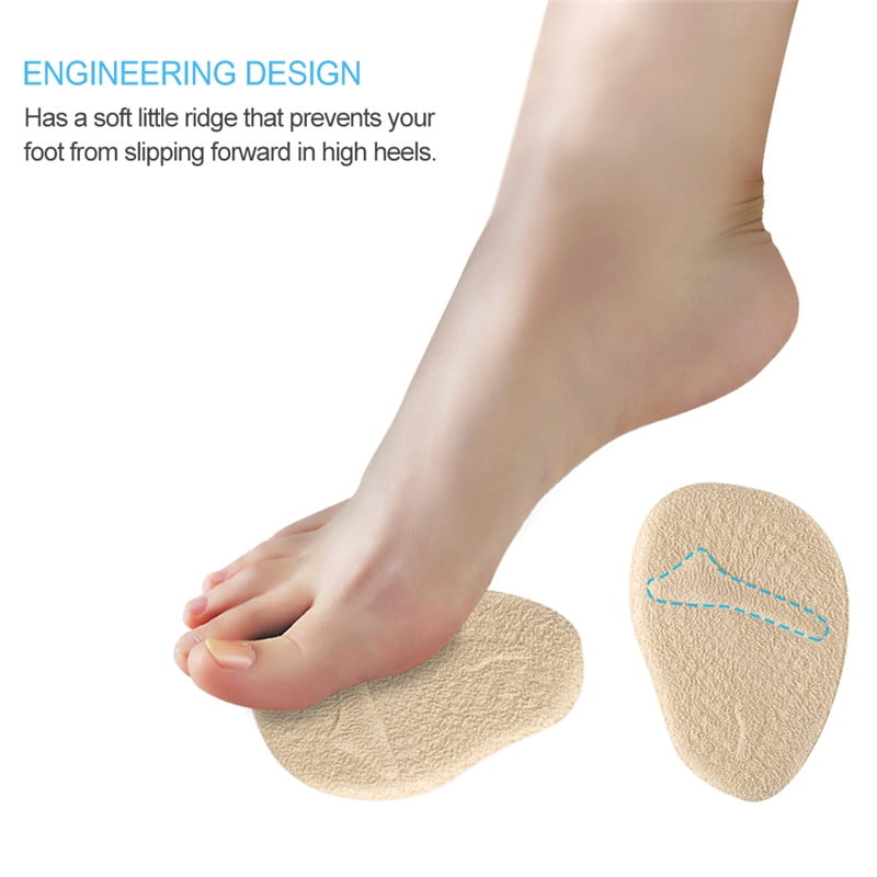 2 Pairs Women Ball of Foot Cushions Anti-slip Shoe Pads Inserts Gel Forefoot Insoles