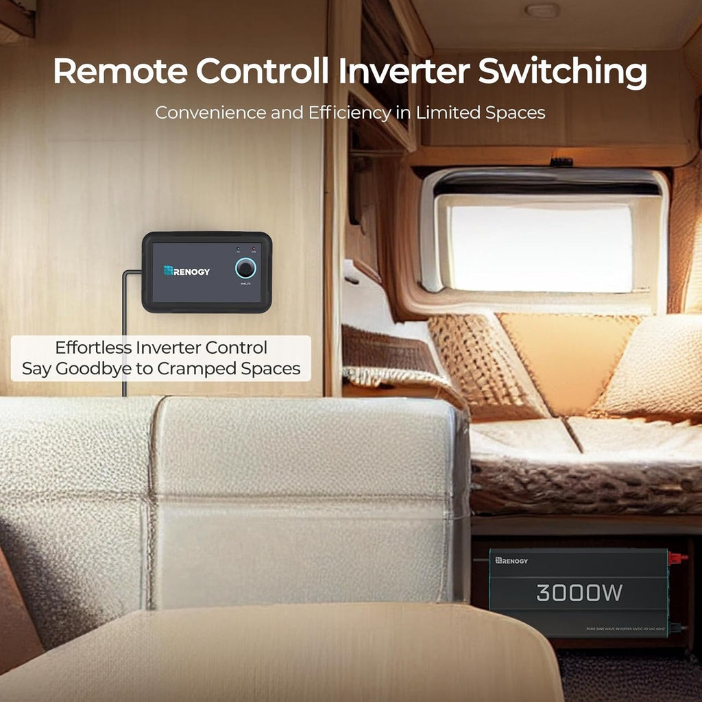 3000W Pure Sine Wave Inverter 12V DC to 120V AC Converter for Home, RV, Truck, Off-Grid Solar Power Inverter 12V to 110V with Built-in 5V/2.1A USB / Hardwire Port, Remote Controller