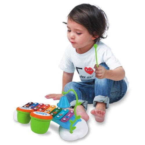15′ Rainbow Xylophone Piano Bridge For Kids W/ Ringing Bell And Drums