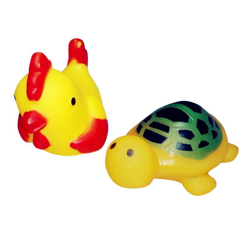 13 Pcs Summer Baby Children Bathing Water Toys Animal Pinching Voice Float Squeaky Animal Toy
