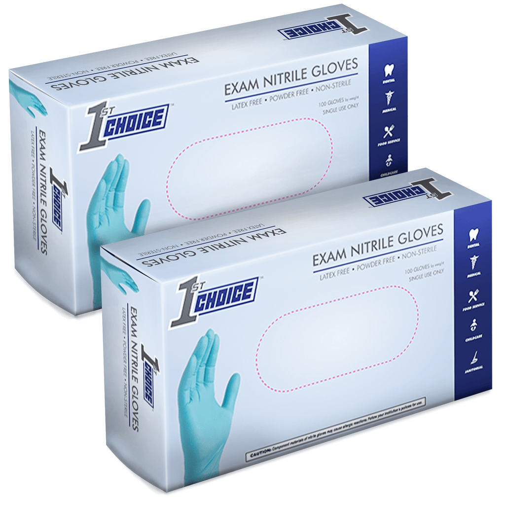 1st Choice Blue Nitrile Disposable Chemo-Rated & Fentanyl-Resistant Exam Gloves 3 Mil, Medium 200