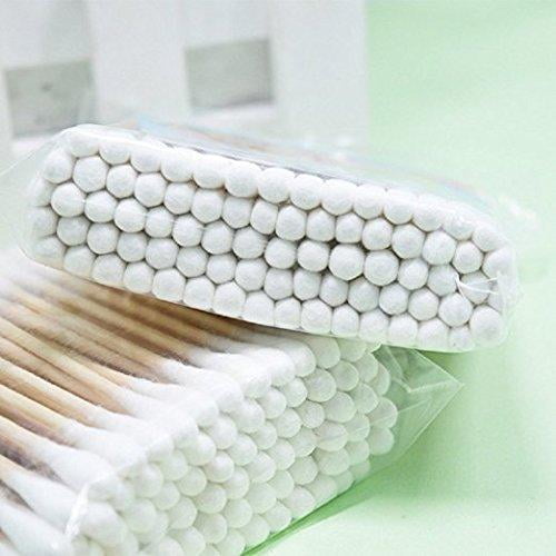 1200 Pieces Organic Cotton Swabs with Wooden Sticks | Biodegradable Cotton Buds | Eco Friendly Cotton Swabs 3” 1200pcs