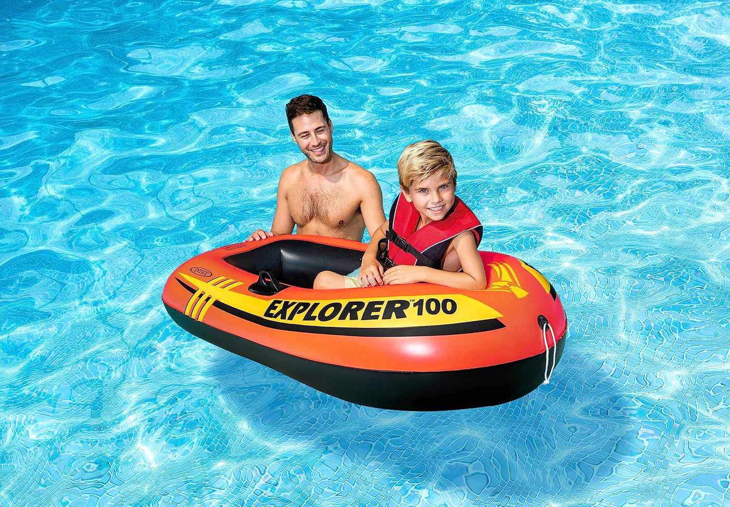 Explorer Inflatable Boat Series: Dual Air Chambers – Welded Oar Locks – Grab Handles – Bow Rope – Sporty Design
