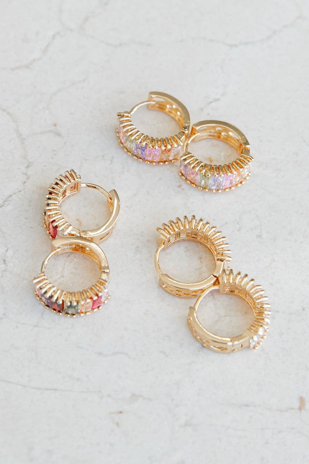 Gold Hoop Trio Set