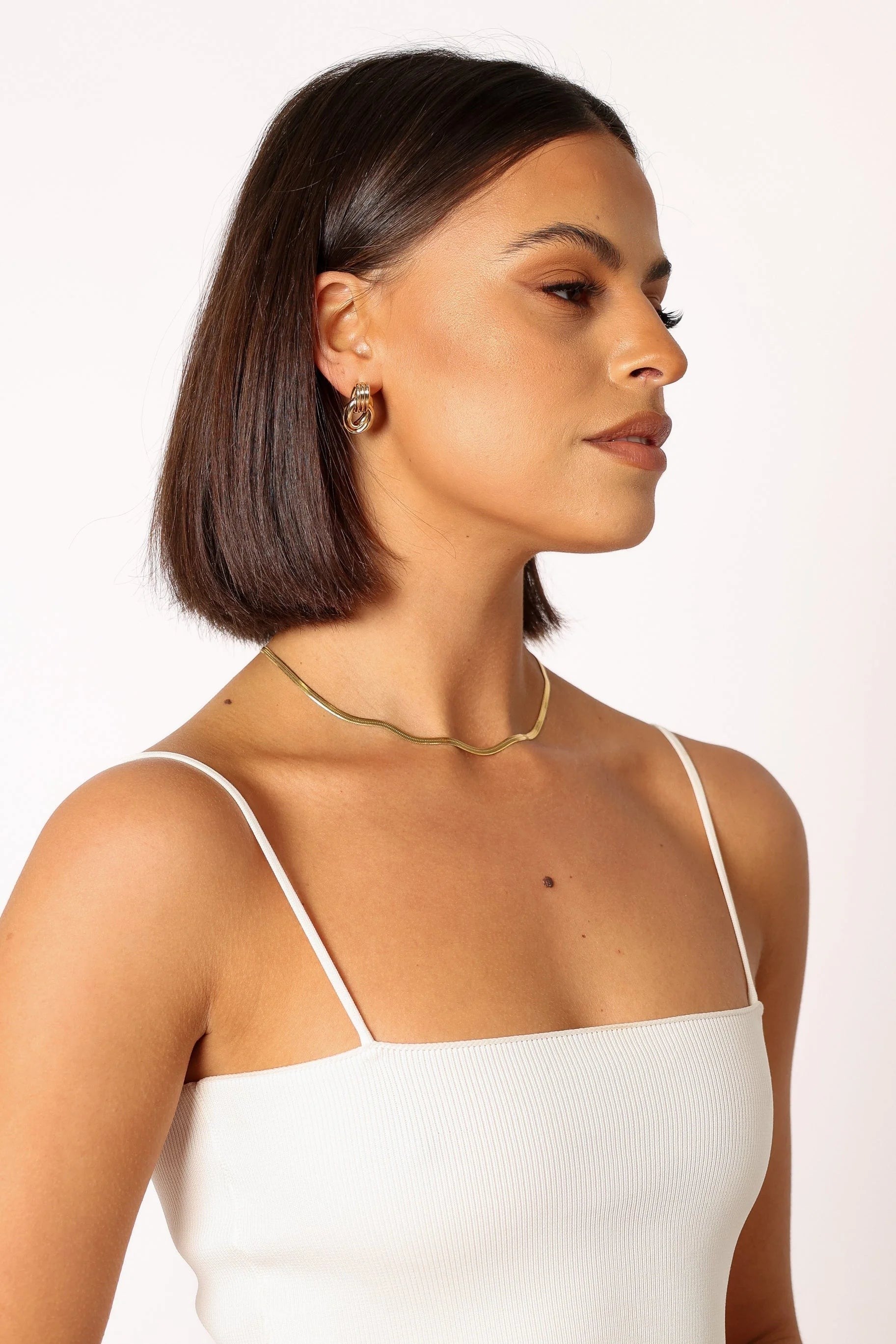 Gold Knotted Hoop Earrings