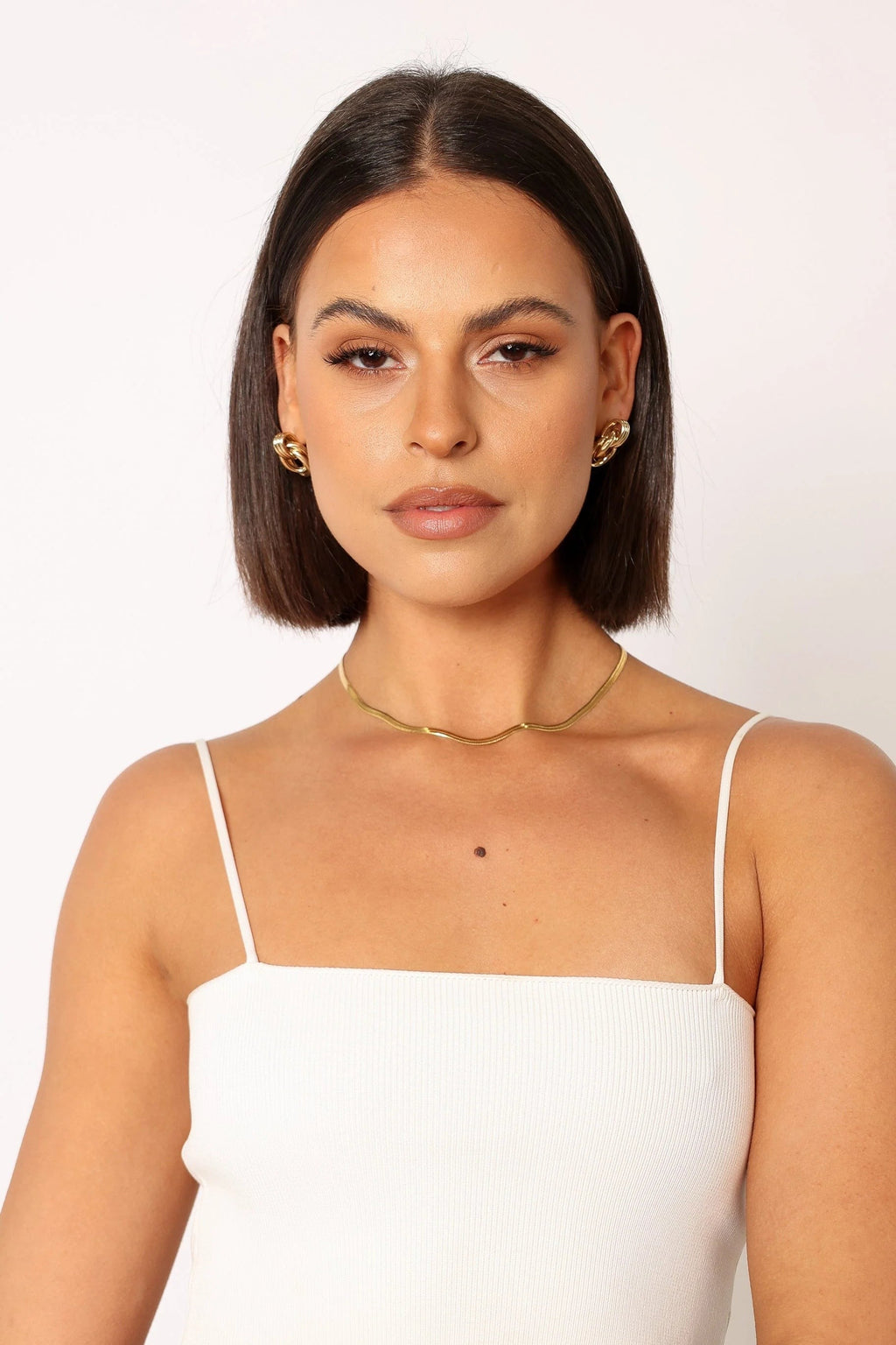 Gold Knotted Hoop Earrings