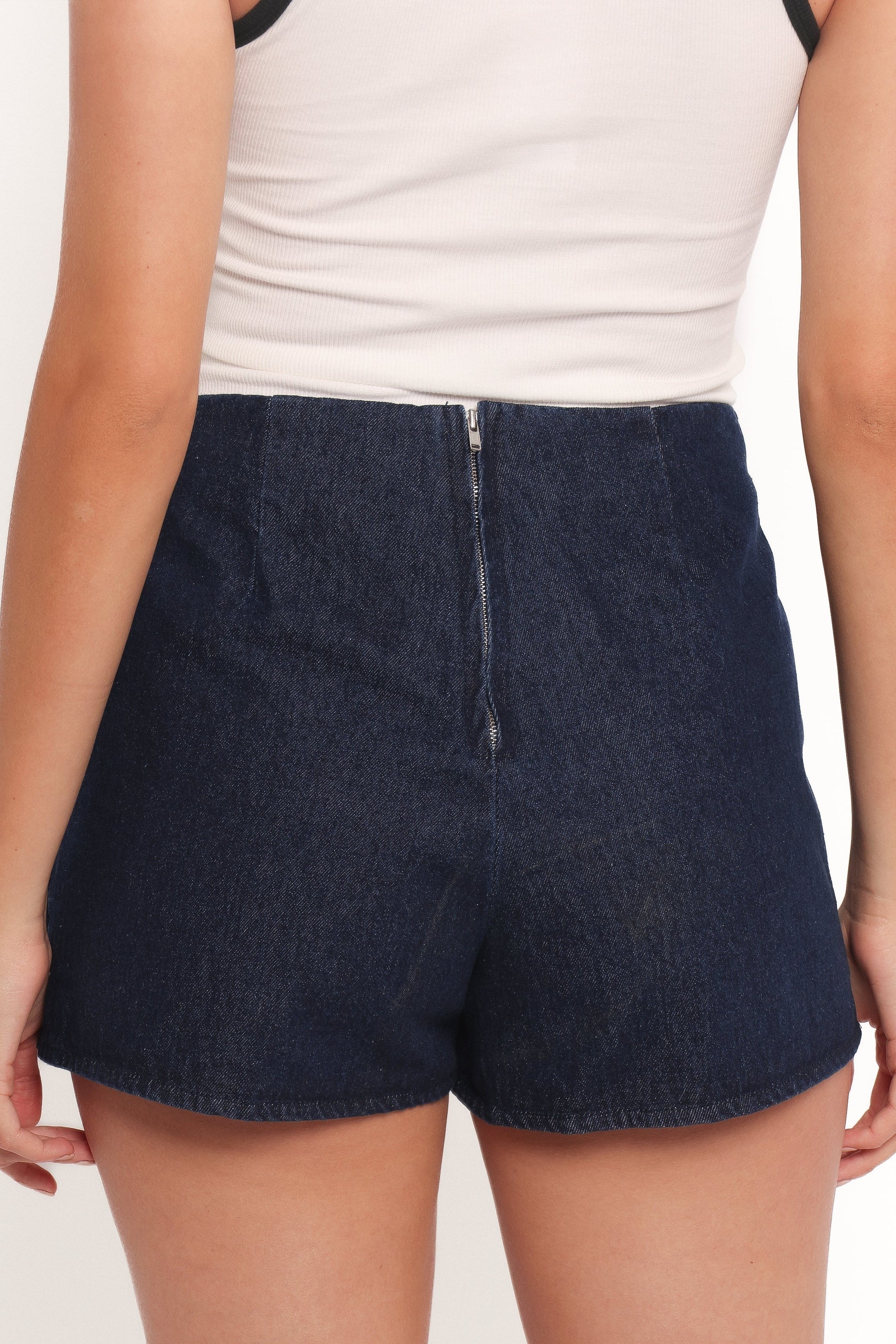 Raw Denim High-Rise Mini Skort
