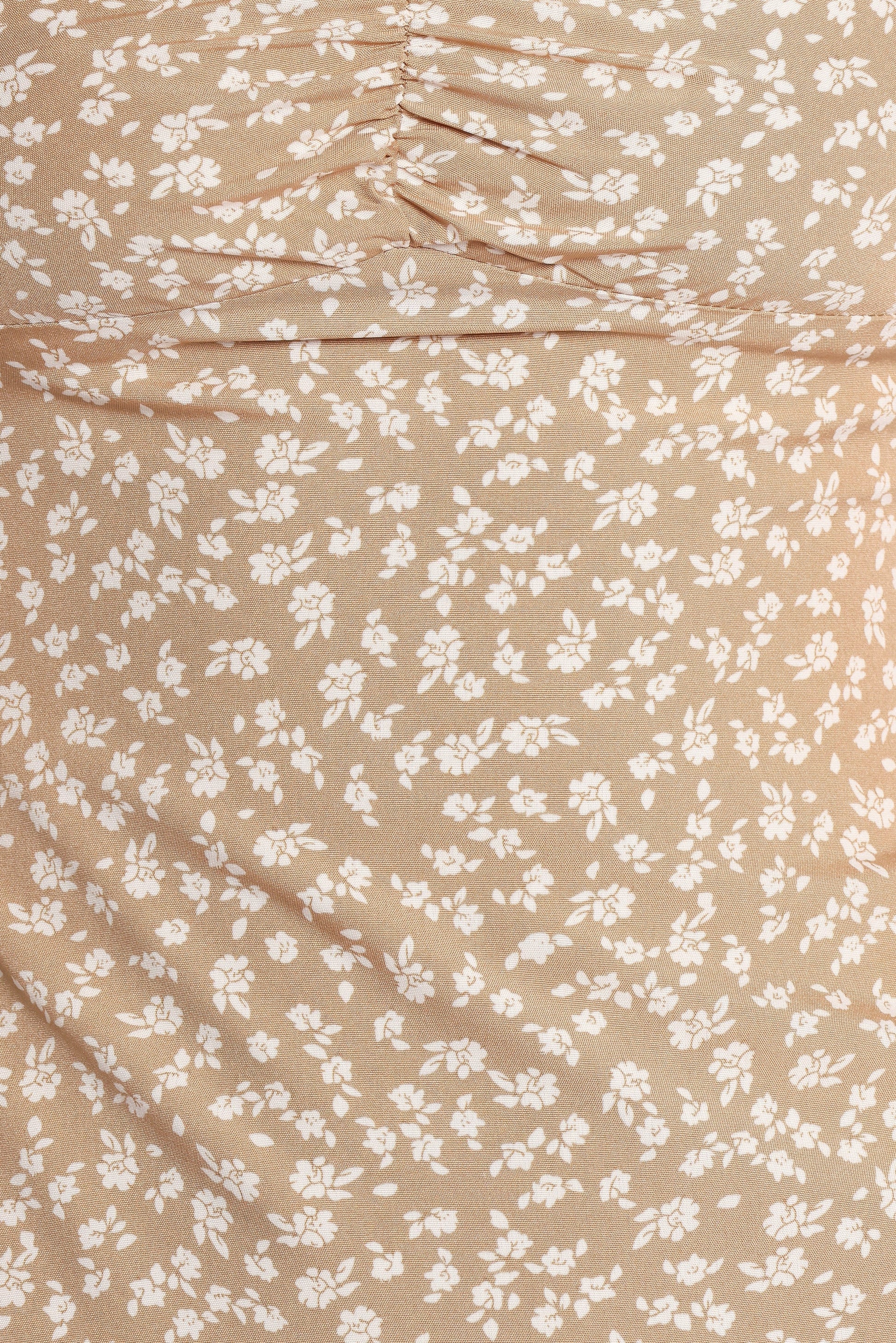 Ruched Sweetheart Floral Maxi Dress