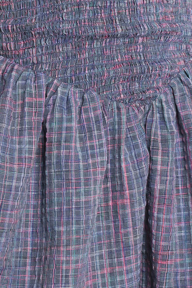 Shirred Bodice Floral Mini Dress