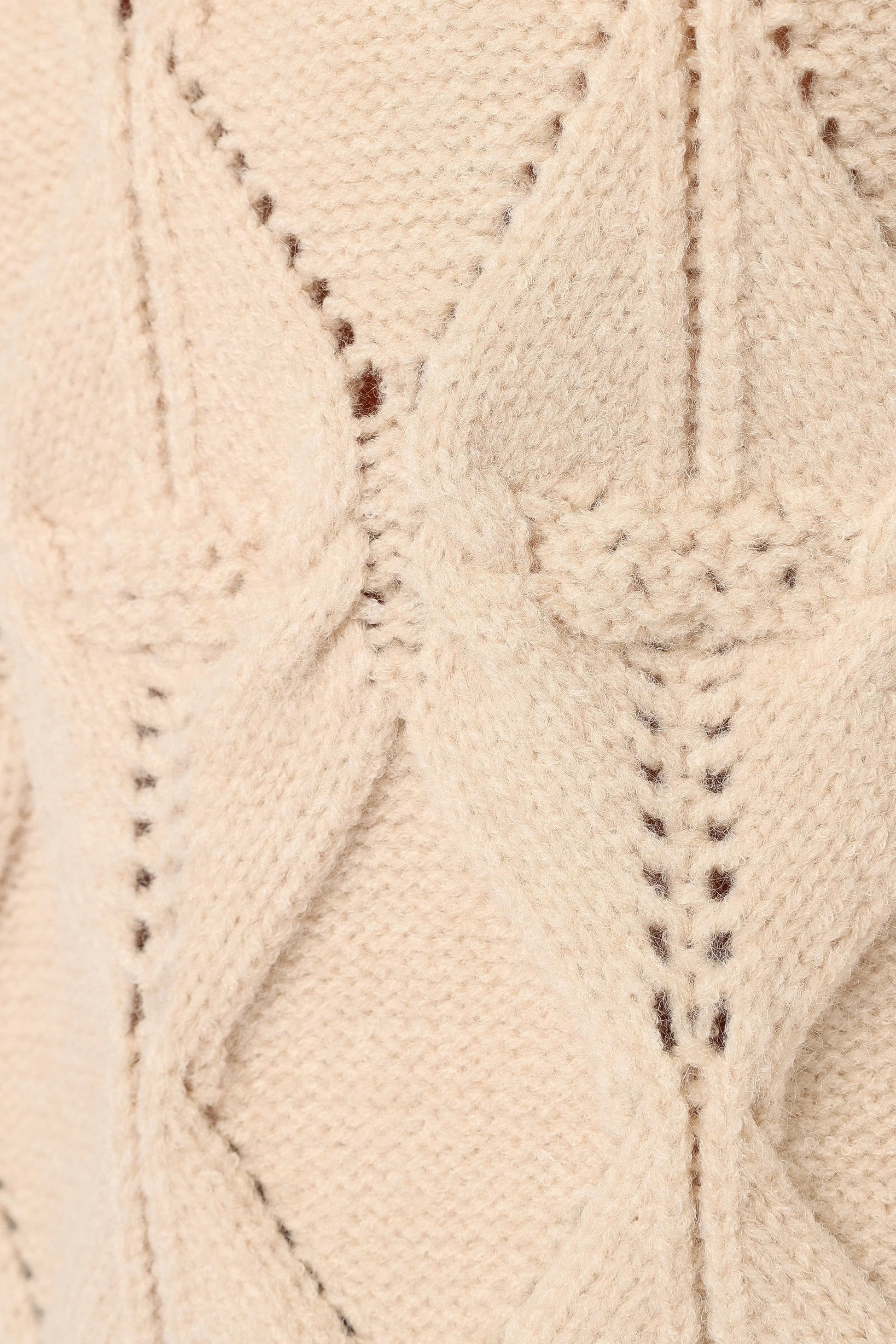 Sleeveless Cable-Knit Mockneck Tie-Side Sweater